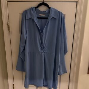 Abercrombie & Fitch Light Blue Dress with Twist Front